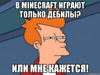 В Minecraft играют только дебилы? Или мне кажется!