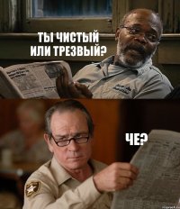 ТЫ ЧИСТЫЙ ИЛИ ТРЕЗВЫЙ? ЧЕ?