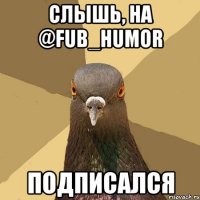 Слышь, на @fub_humor Подписался