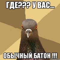 ГДЕ??? У ВАС... ОБЫЧНЫЙ БАТОН !!!