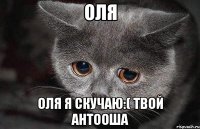 Оля Оля я скучаю:( твой Антооша