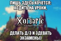 Лишь здесь хочется: ходить на уроки, делать д/з и здевать экзамены)