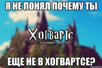 Я не понял почему ты Еще не в Хогвартсе?