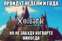 Пройдут недели и года Но не забуду Хогвартс никогда