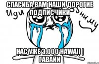 Спасиба вам НАШИ ДОРОГИЕ ПОДПИСЧИКИ НАС УЖЕ 3.000 HAWAII | Гавайи