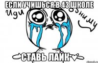 Если учишься в 43 школе Ставь лайк ♥