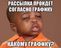 рассылка пройдет согласно графику какому графику?