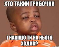 Хто такий грибочки і навіщо ти на нього ходив?