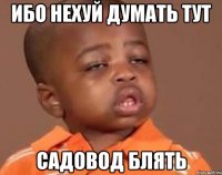 ибо нехуй думать тут садовод блять