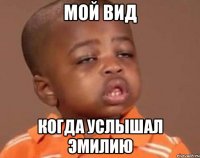 Мой вид Когда услышал Эмилию