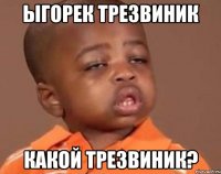 ыгорек трезвиник какой трезвиник?