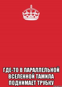  Где-то в параллельной вселенной Тамила поднимает трубку