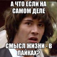 а что если на самом деле смысл жизни - в лайках?