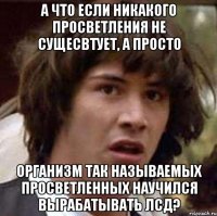 а что если никакого просветления не сущесвтует, а просто организм так называемых просветленных научился вырабатывать лсд?