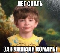 ЛЕГ СПАТЬ ЗАЖУЖЖАЛИ КОМАРЫ