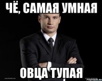 Чё, самая умная овца тупая