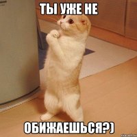 ты уже не обижаешься?)