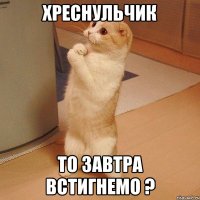 хреснульчик то завтра встигнемо ?