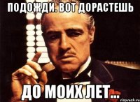 Подожди. Вот дорастешь до моих лет...