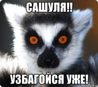 САШУЛЯ!! УЗБАГОЙСЯ УЖЕ!