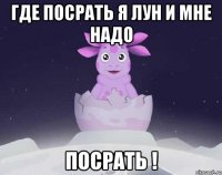 Где посрать я лун и мне надо посрать !