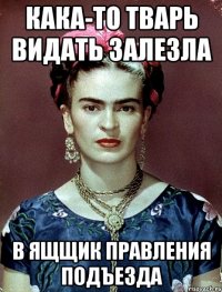 Кака-то тварь видать залезла в ящщик правления подъезда