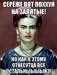 серёже вот поххуй на запятые! но как к этому отнесутца все остальныыыыйэ!