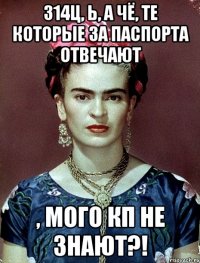 314ц, Ь, а чё, те которые за паспорта отвечают , мого КП не знают?!