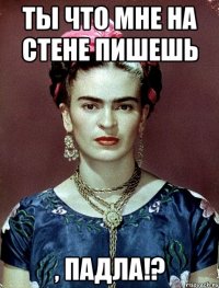 Ты что мне на стене пишешь , падла!?