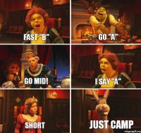 FAST "B" GO "A" GO MID! I SAY "A" SHORT JUST CAMP