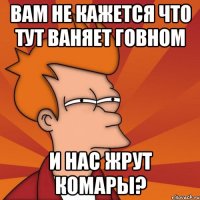 Вам не кажется что тут ваняет говном И нас жрут комары?