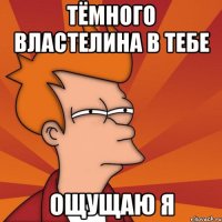 ТЁМНОГО ВЛАСТЕЛИНА В ТЕБЕ ОЩУЩАЮ Я