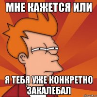мне кажется или я тебя уже конкретно закалебал