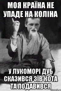 моя країна не упаде на коліна У лукоморі дуб сказився зїв кота та подавився