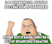 Эффективность работы российской пропаганды лучше всего была заметна в разгар крымских событий