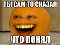 Ты сам то сказал Что понял