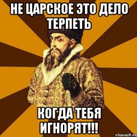 не царское это дело терпеть когда тебя ИГНОРЯТ!!!