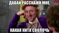 Давай расскажи мне, какая кита сволочь