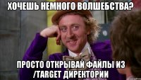 Хочешь немного волшебства? Просто открывай файлы из /target директории