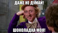 ДАЖЕ НЕ ДУМАЙ! ШОКОЛАДКА МОЯ!