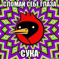 сломай себе глаза сука