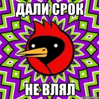 Дали срок Не влЯл