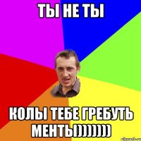 Ты не ты Колы тебе гребуть менты)))))))