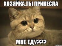 Хозяйка,ты принесла мне еду???