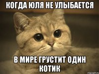 когда Юля не улыбается в мире грустит один котик