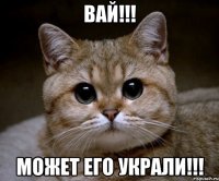 Вай!!! Может его украли!!!