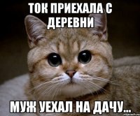 ток приехала с деревни муж уехал на дачу...