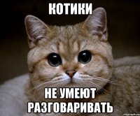 Котики Не умеют разговаривать