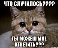 что случилось???? ты можеш мне ответить???