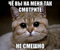 Чё вы на меня так смотрите Не смешно